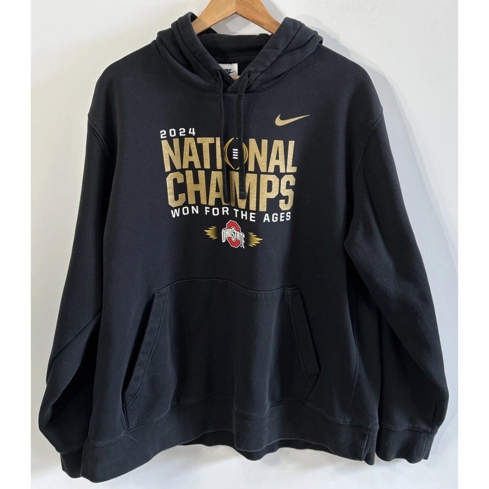Mens Nike Ohio State Buckeyes NCAA Football Playoff 2024 Champions Sz XXL Clean